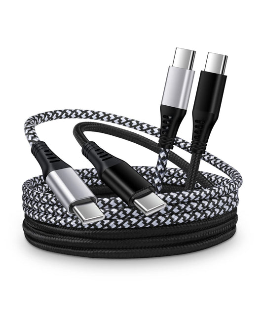 USB Type C Cable for Apple Iphone 15/15 Plus/ 15 Pro/ 15 Pro Max, 2Pack 6Ft Fast Charging Power Cords, Type C to C Cable for Samsung Galaxy S23 Ultra S22, Google Pixel 7 Pro 7A 6 6A Android USBC Cord