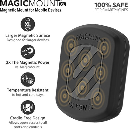 MAGTHD2 Magicmount XL Magnetic Suction Cup Phone Mount for Car, Black