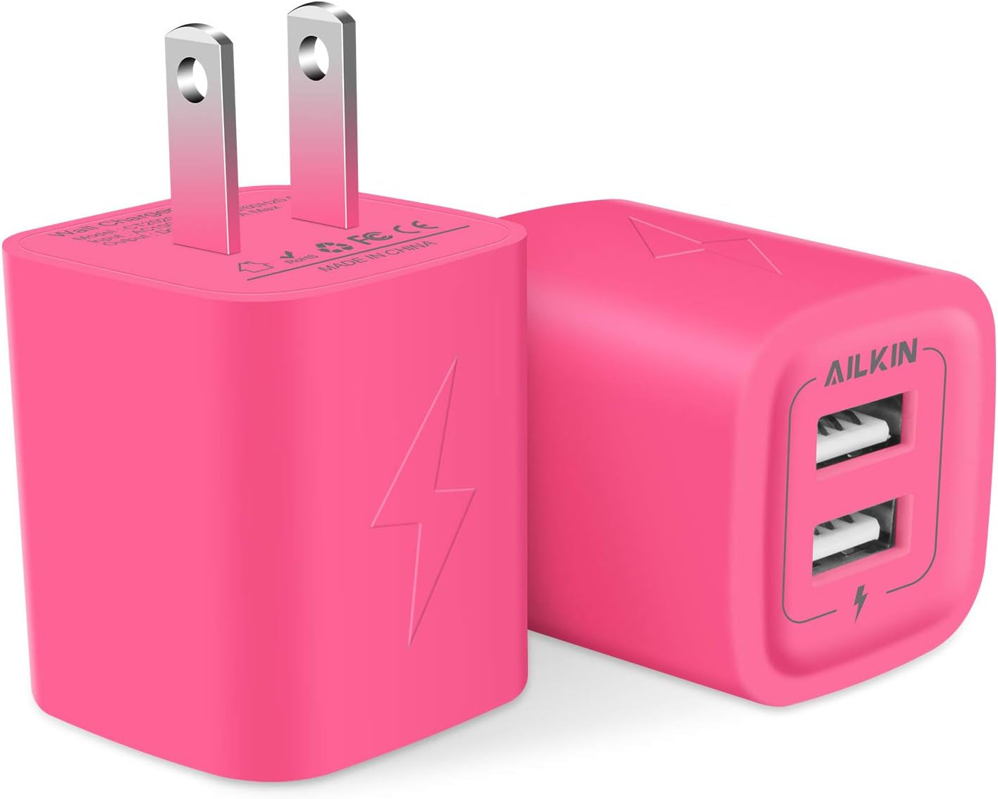 Wall Charger,  USB Plug Fast Charging Block, Power Adapter Cube 2 Port Charge Travel Brick Cell Quick Chargers Box for Iphone 15/14/13/12 Pro/Se/11Pro Max/Xr, Samsung Galaxy S22 S7 S6, HTC, LG